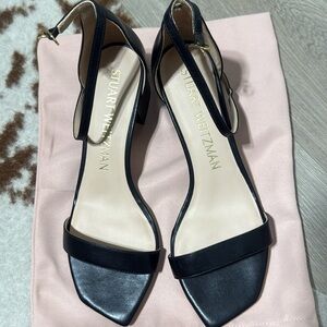 Stuart Weitzman Black and Beige Heels